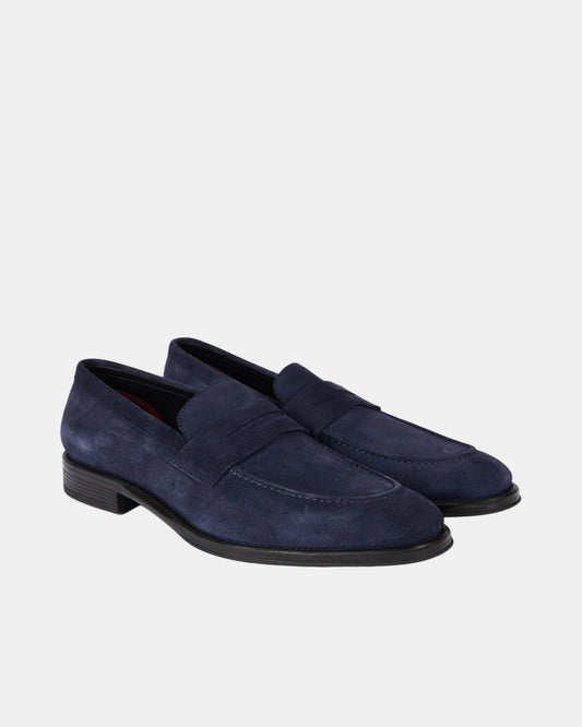 Paul Smith Navy Suede 'Pierce' Loafers