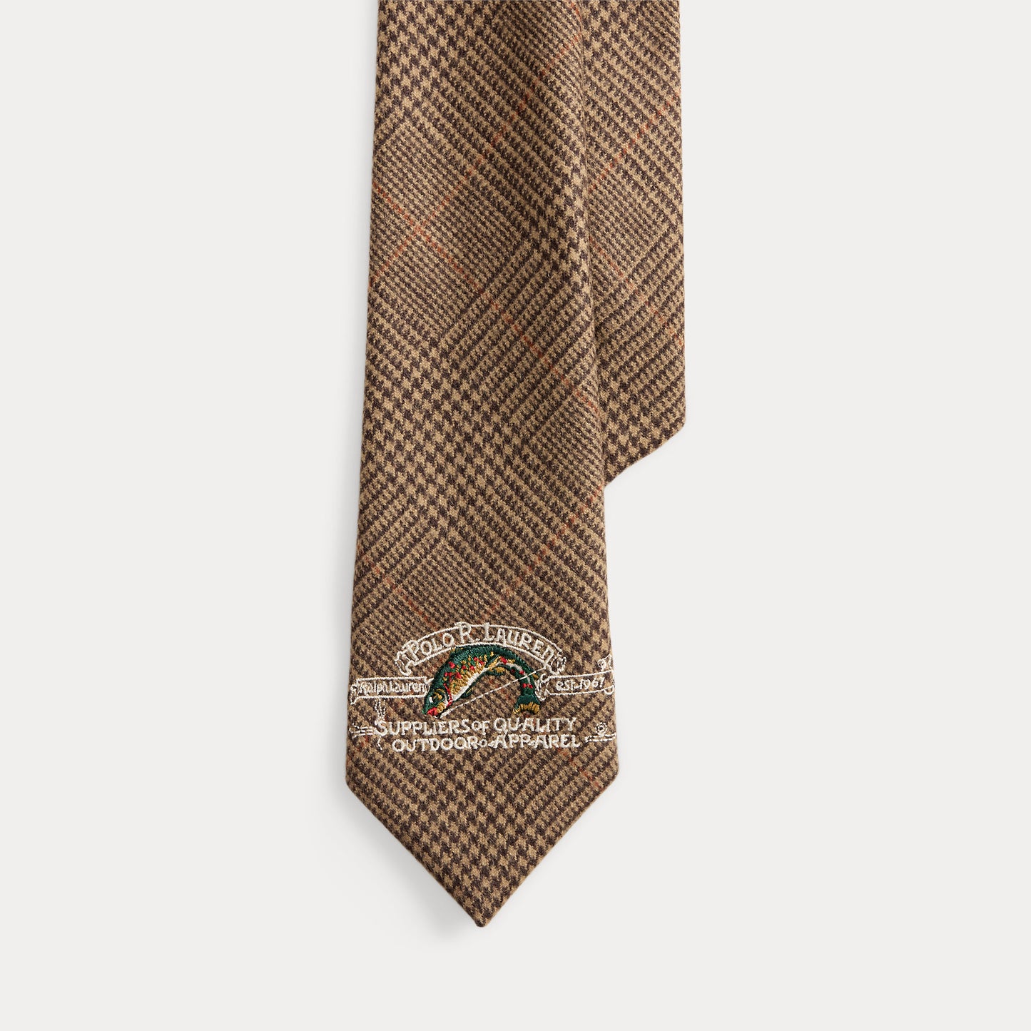 Polo Ralph Lauren Embroidered Plaid Wool Tie