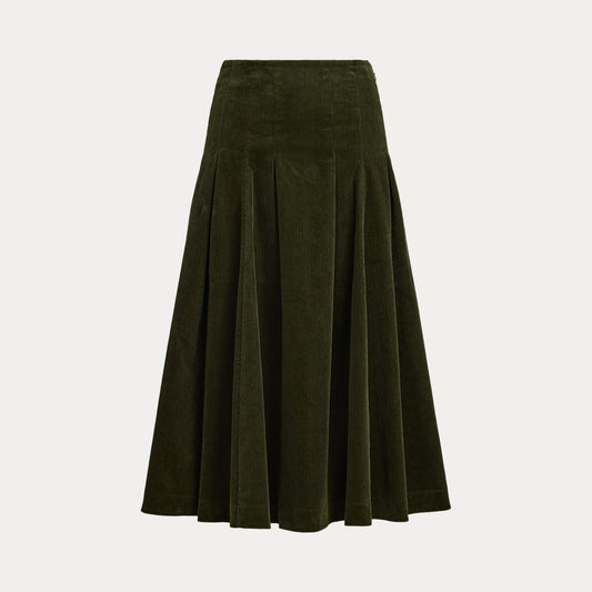 Polo Ralph Lauren Pleated Corduroy Skirt