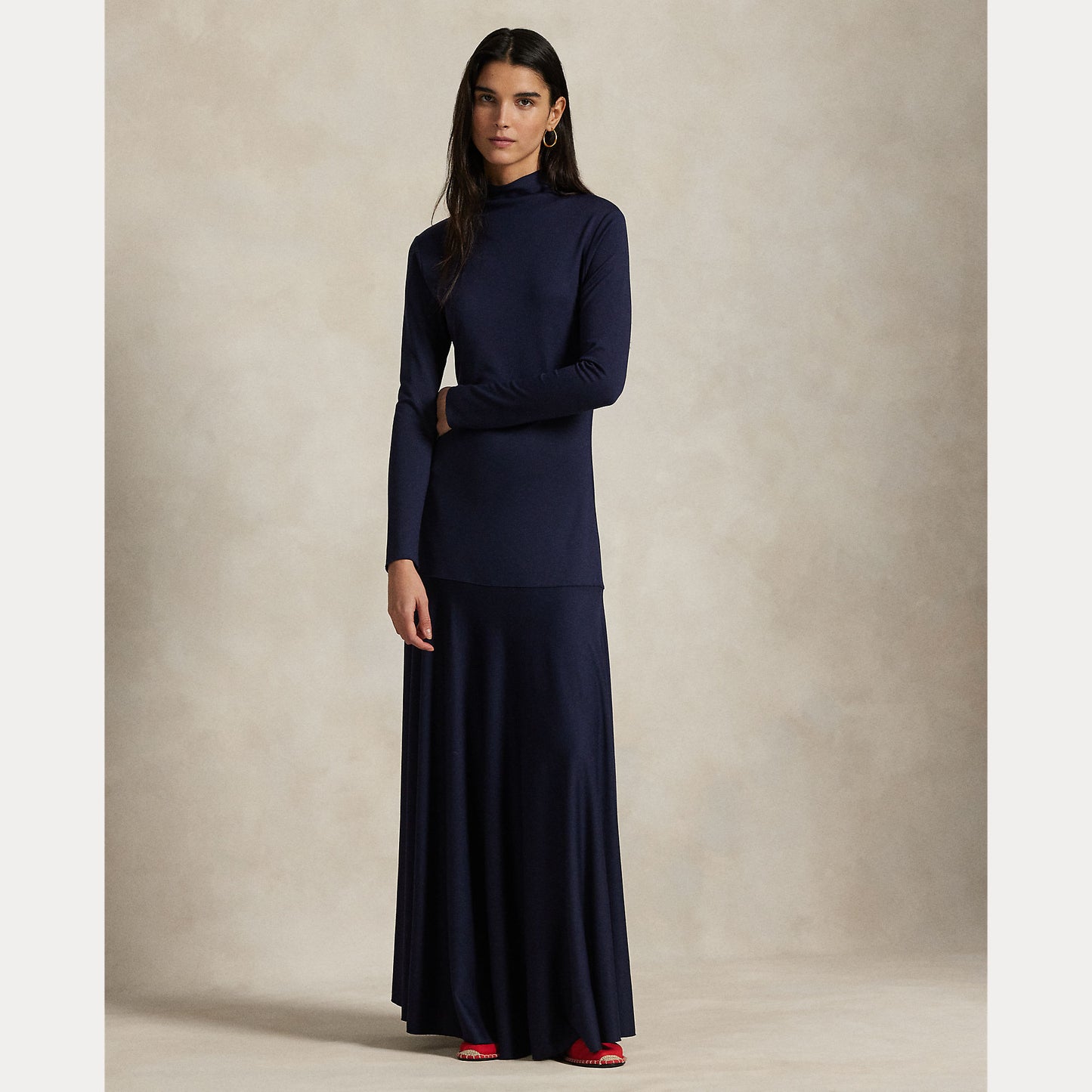 Polo Ralph Lauren Ponte Turtleneck Maxidress