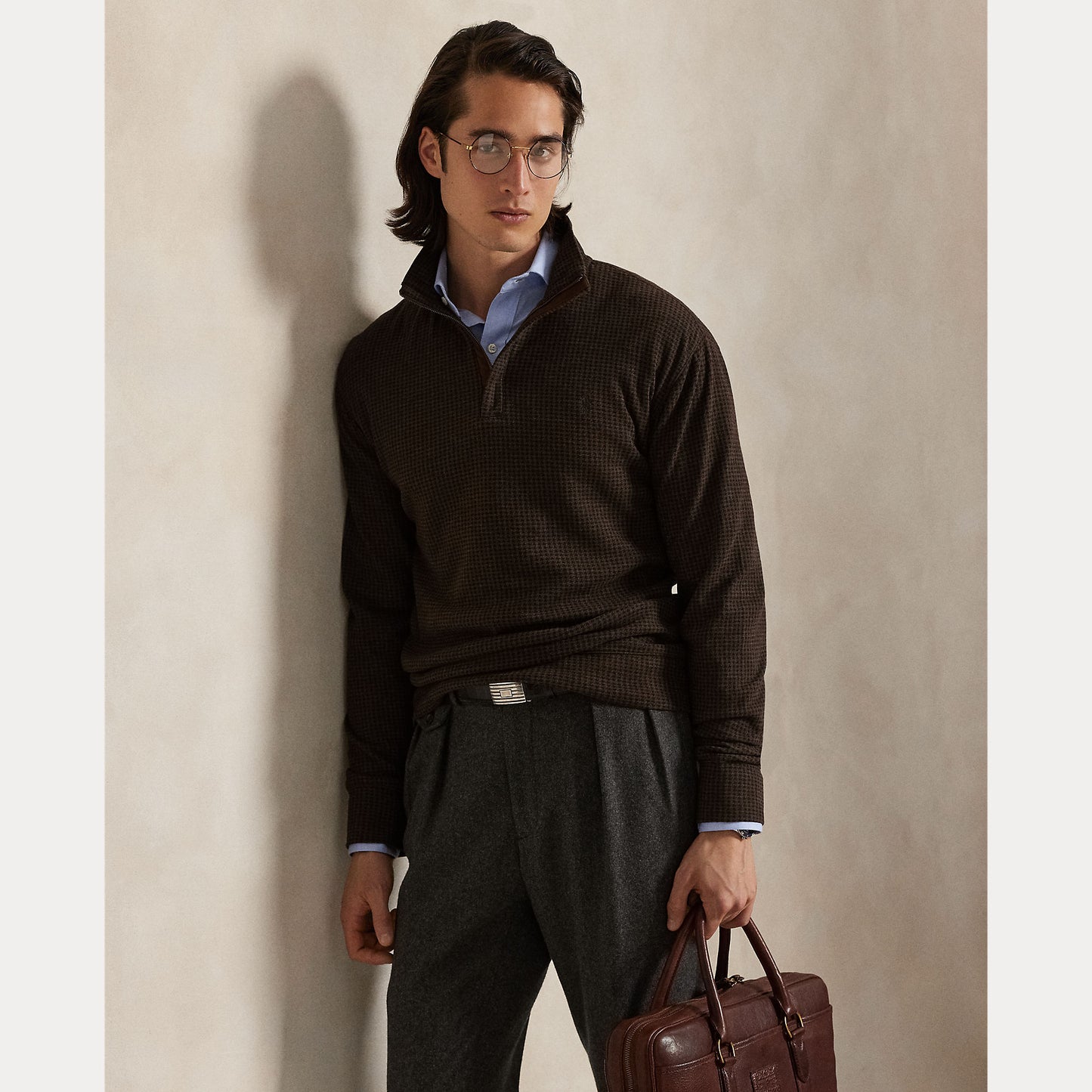 Polo Ralph Lauren Houndstooth Luxury Jersey Polo