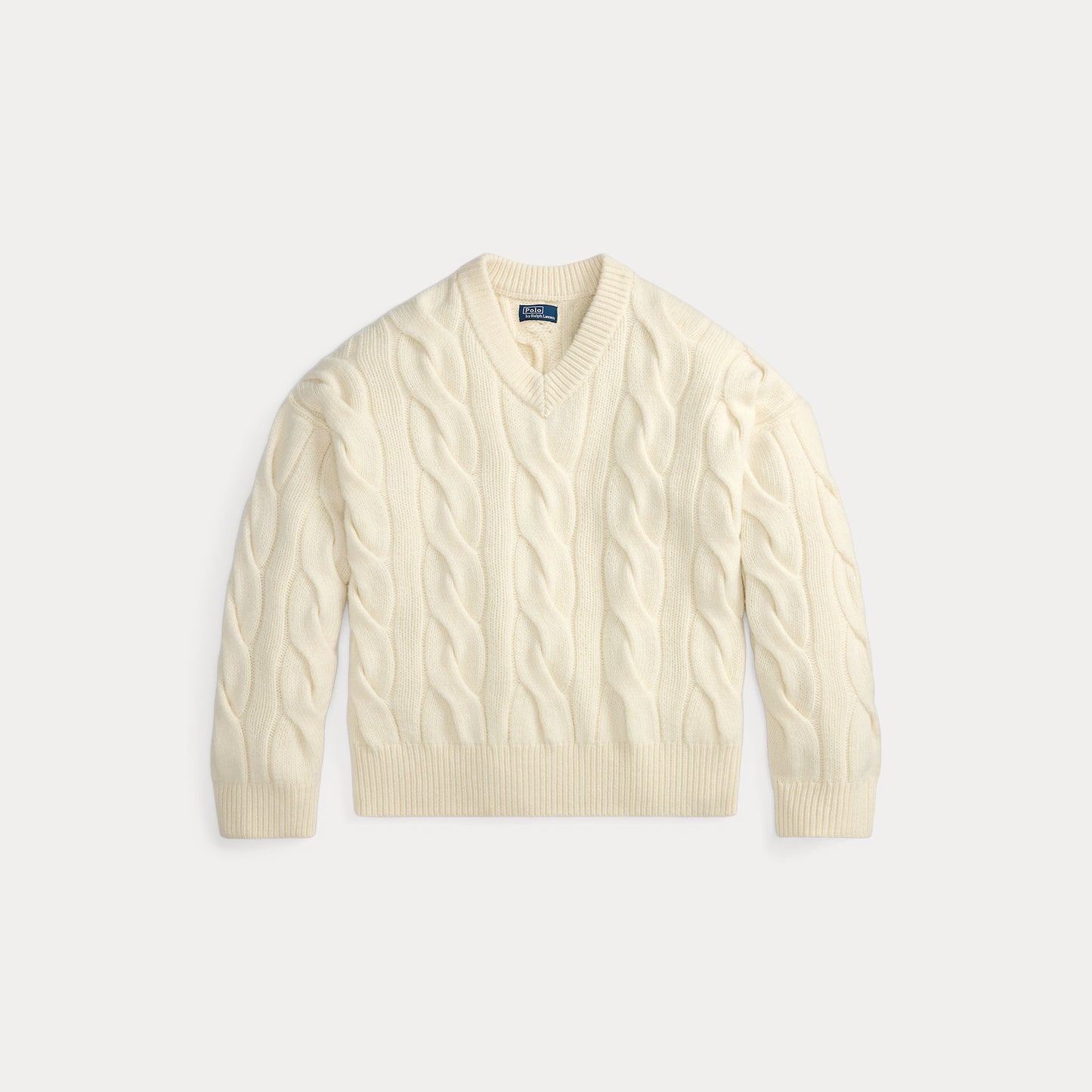 Polo Ralph Lauren Cable-Knit Wool-Cashmere V-Neck Jumper