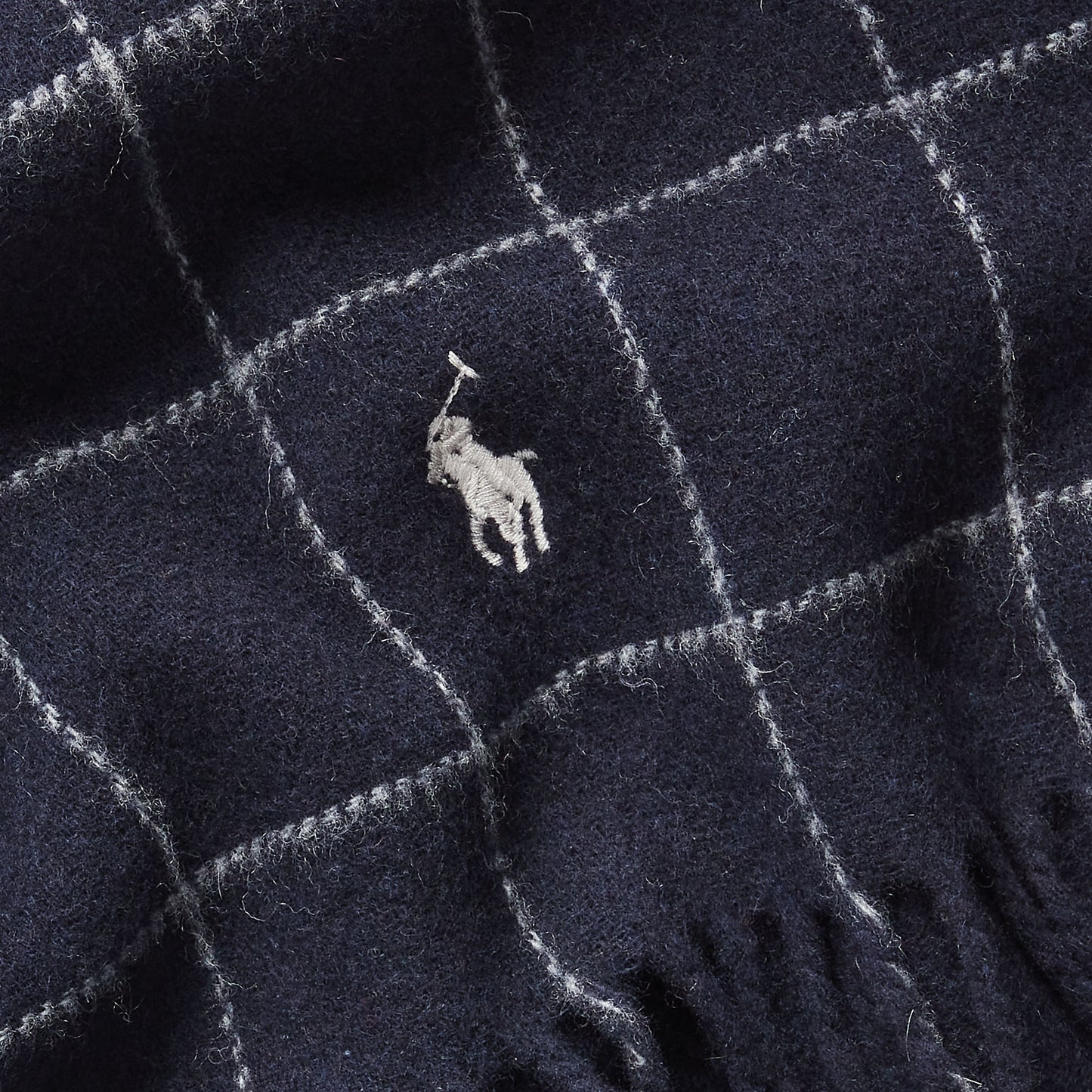 Polo Ralph Lauren Windowpane plaid Wool-Blend Scarf