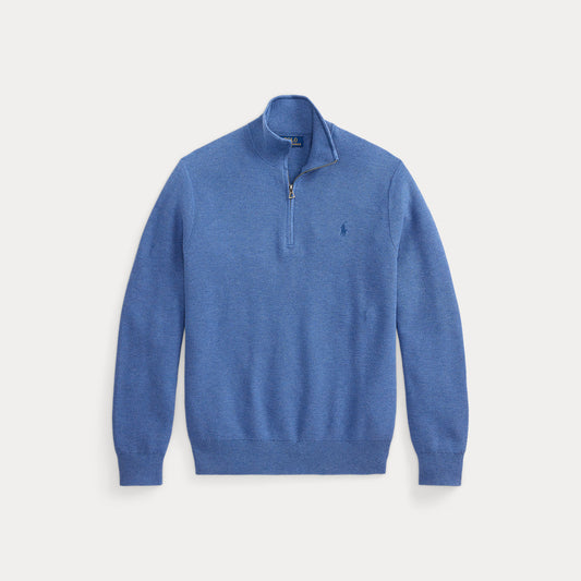 Polo Ralph Lauren Mesh-Knit Cotton Quarter-Zip Jumper