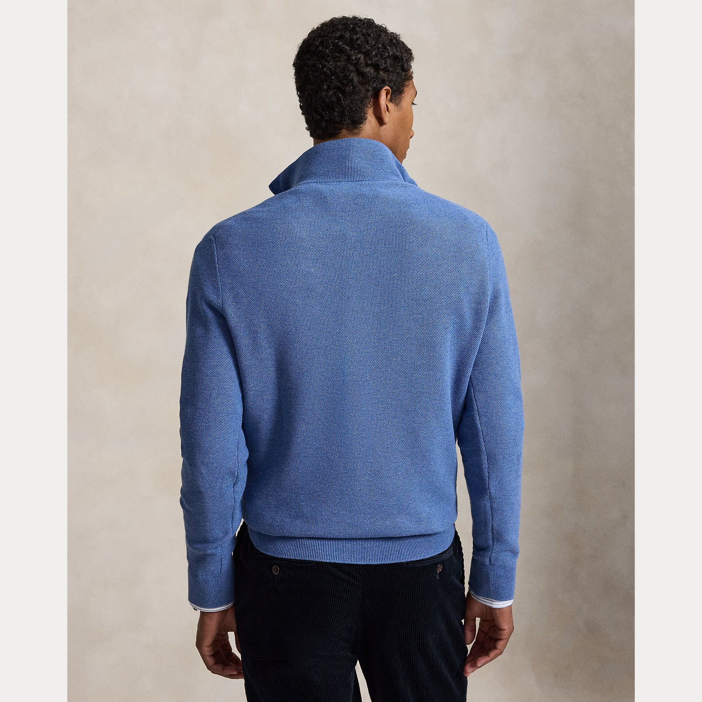 Polo Ralph Lauren Mesh-Knit Cotton Quarter-Zip Jumper