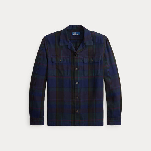 Polo Ralph Lauren Classic Fit Plaid Suede-Trim Twill Shirt