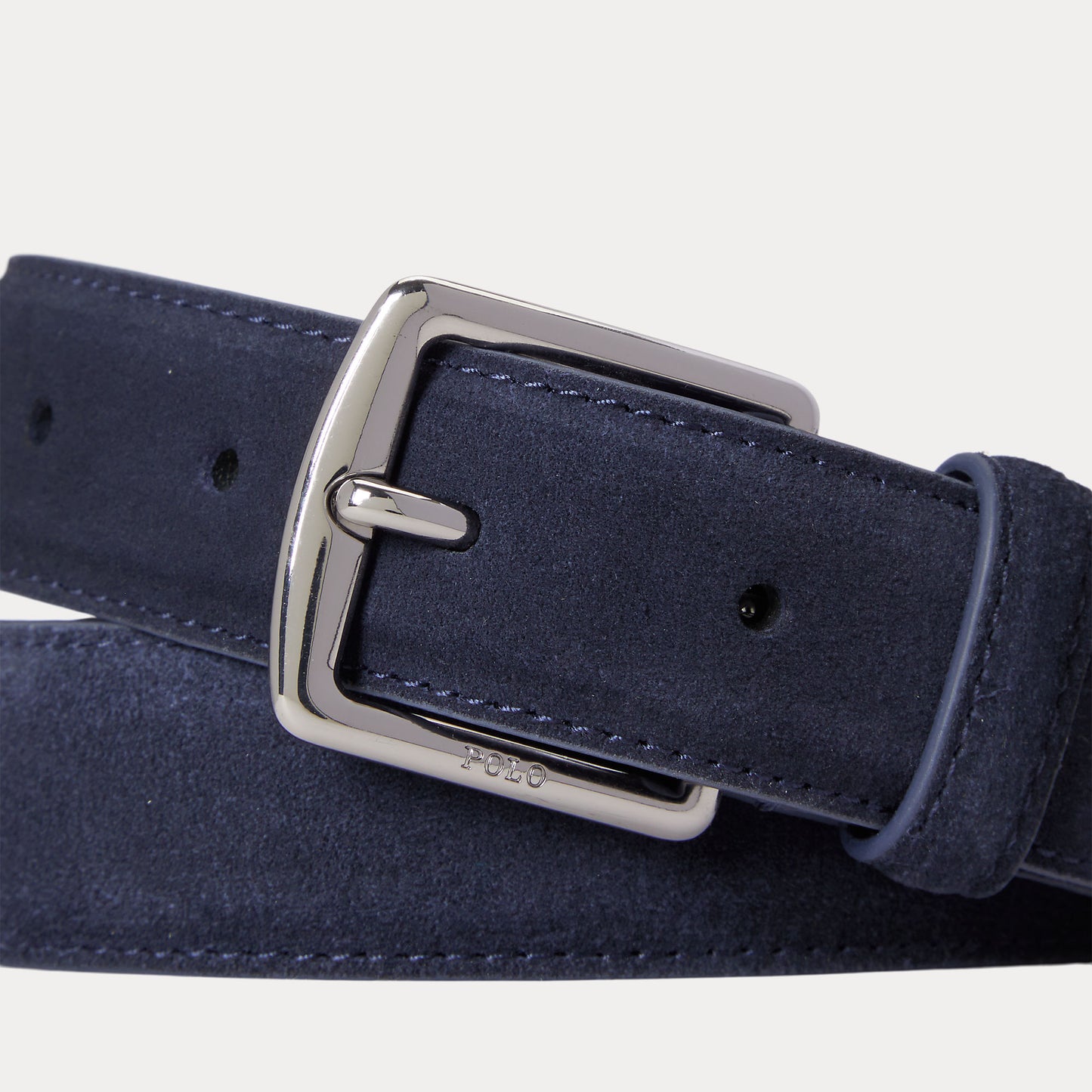 Polo Ralph Lauren Silver Buckle Suede Dress Belt