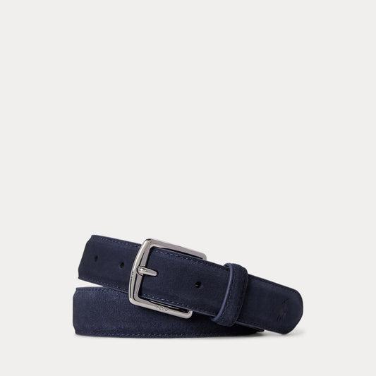 Polo Ralph Lauren Silver Buckle Suede Dress Belt