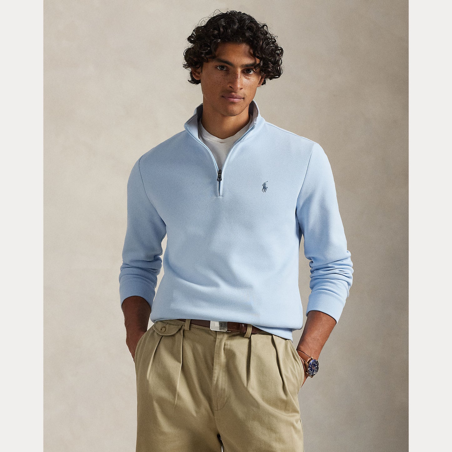 Double Knit Mockneck Pullover