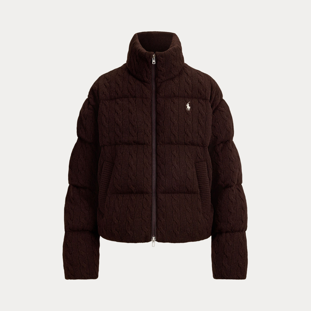 Polo Ralph Lauren Cable Wool-Cashmere Puffer Jacket