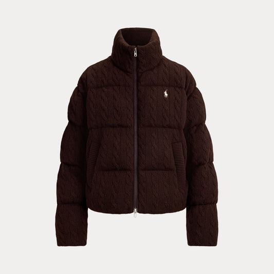 Polo Ralph Lauren Cable Wool-Cashmere Puffer Jacket