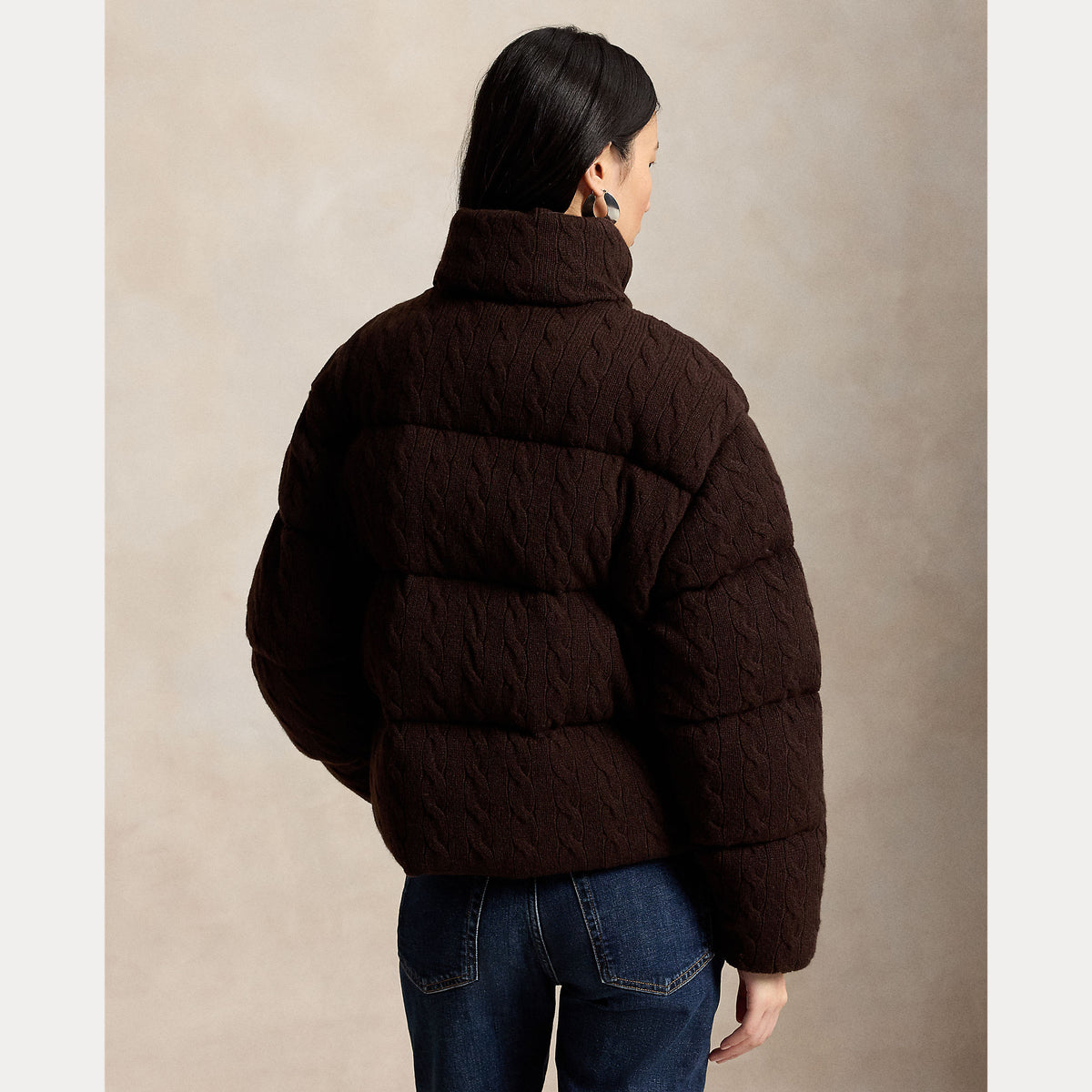 Polo Ralph Lauren Cable Wool-Cashmere Puffer Jacket