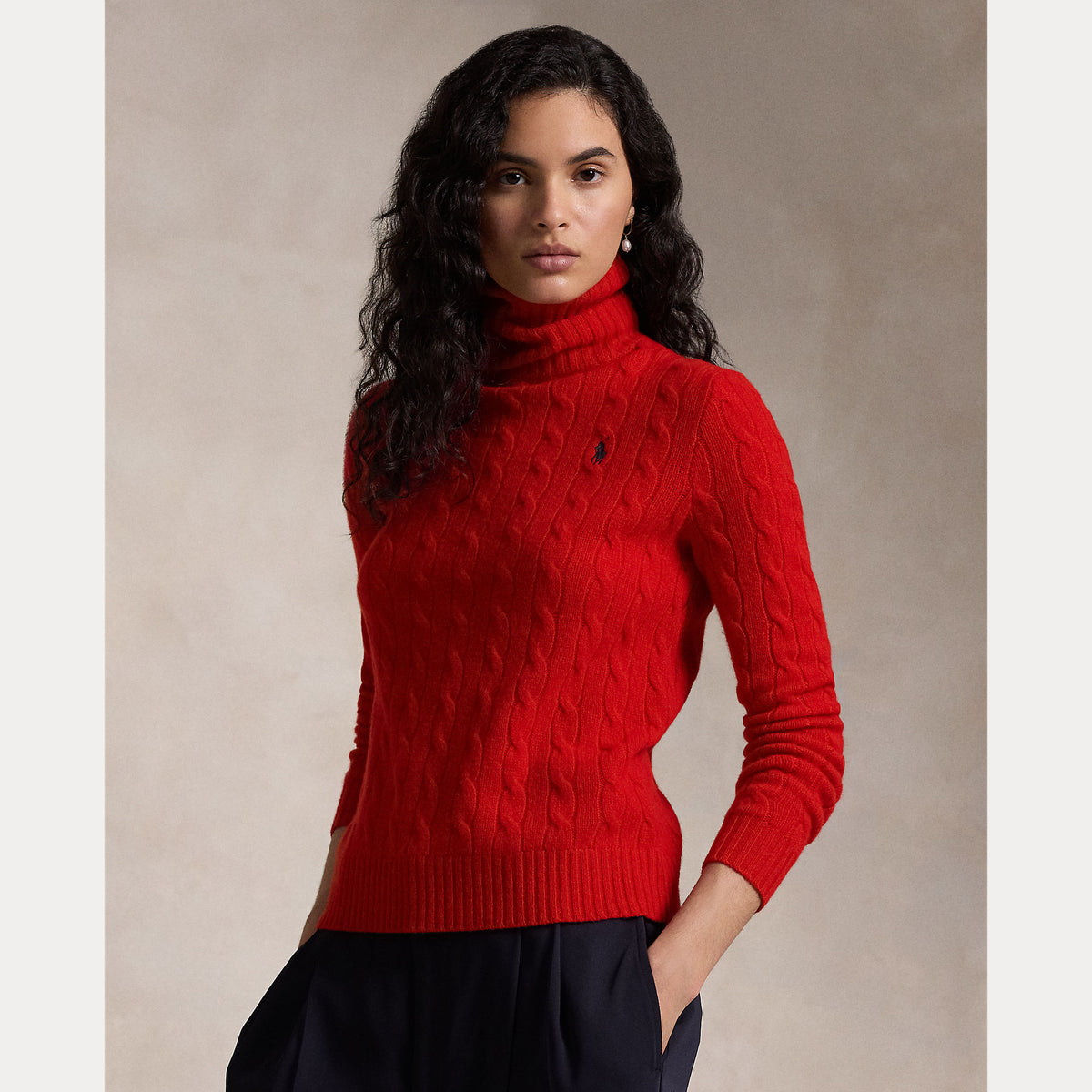 Polo Ralph Lauren Wool-Cashmere Cable Roll Neck Jumper