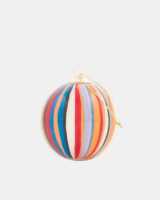 Paul Smith Hand Painted 'Signature Stripe' Glass Bauble