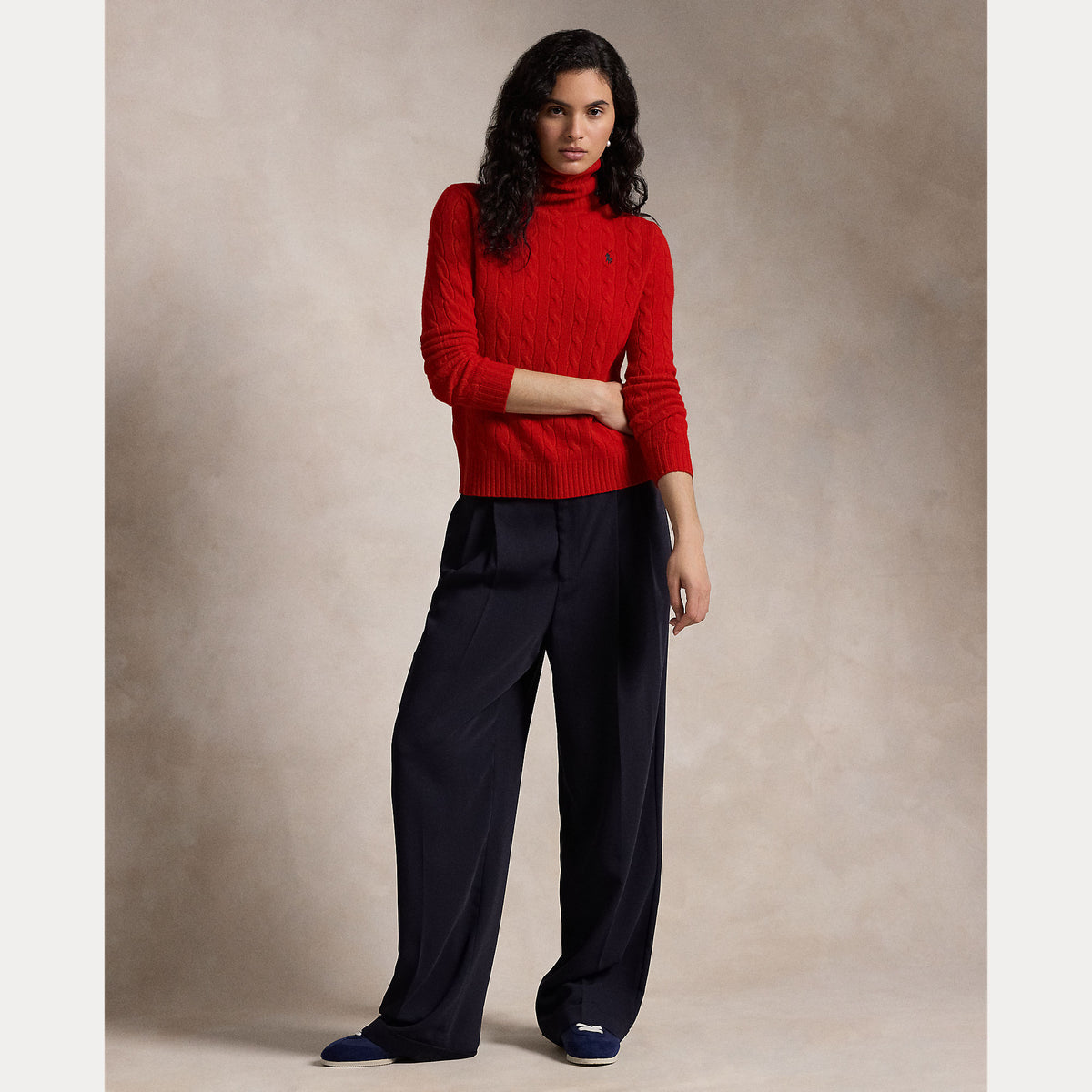 Polo Ralph Lauren Wool-Cashmere Cable Roll Neck Jumper