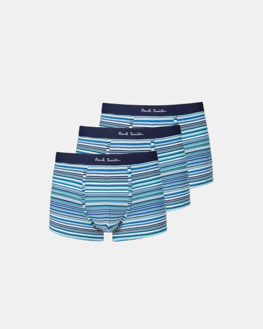 Paul Smith Blue 'Signature Stripe' Low-Rise Boxer Briefs Three Pack