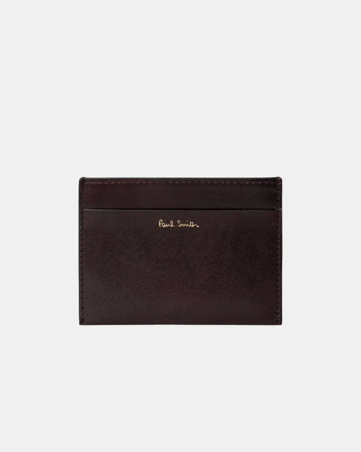 Paul Smith Brown Leather 'Signature Stripe' Credit Card Holder