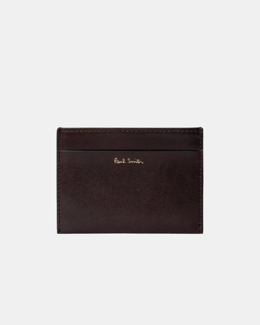 Paul Smith Brown Leather 'Signature Stripe' Credit Card Holder